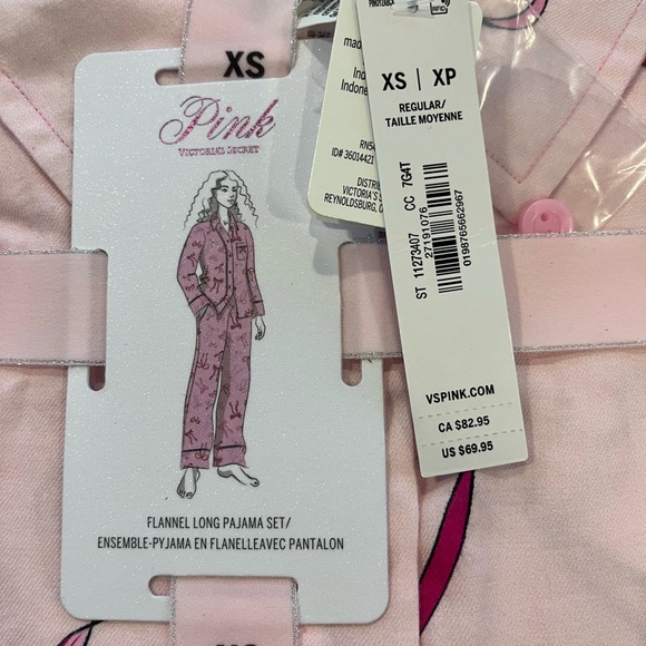 Victoria's Secret Pink Bow Print Pajama Set - Picture 3 of 3